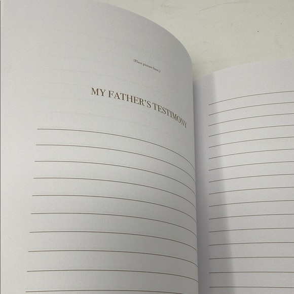 Baptism Journal with Gold Accents, front Cover open for a photo display. Book - Picture 6 of 8